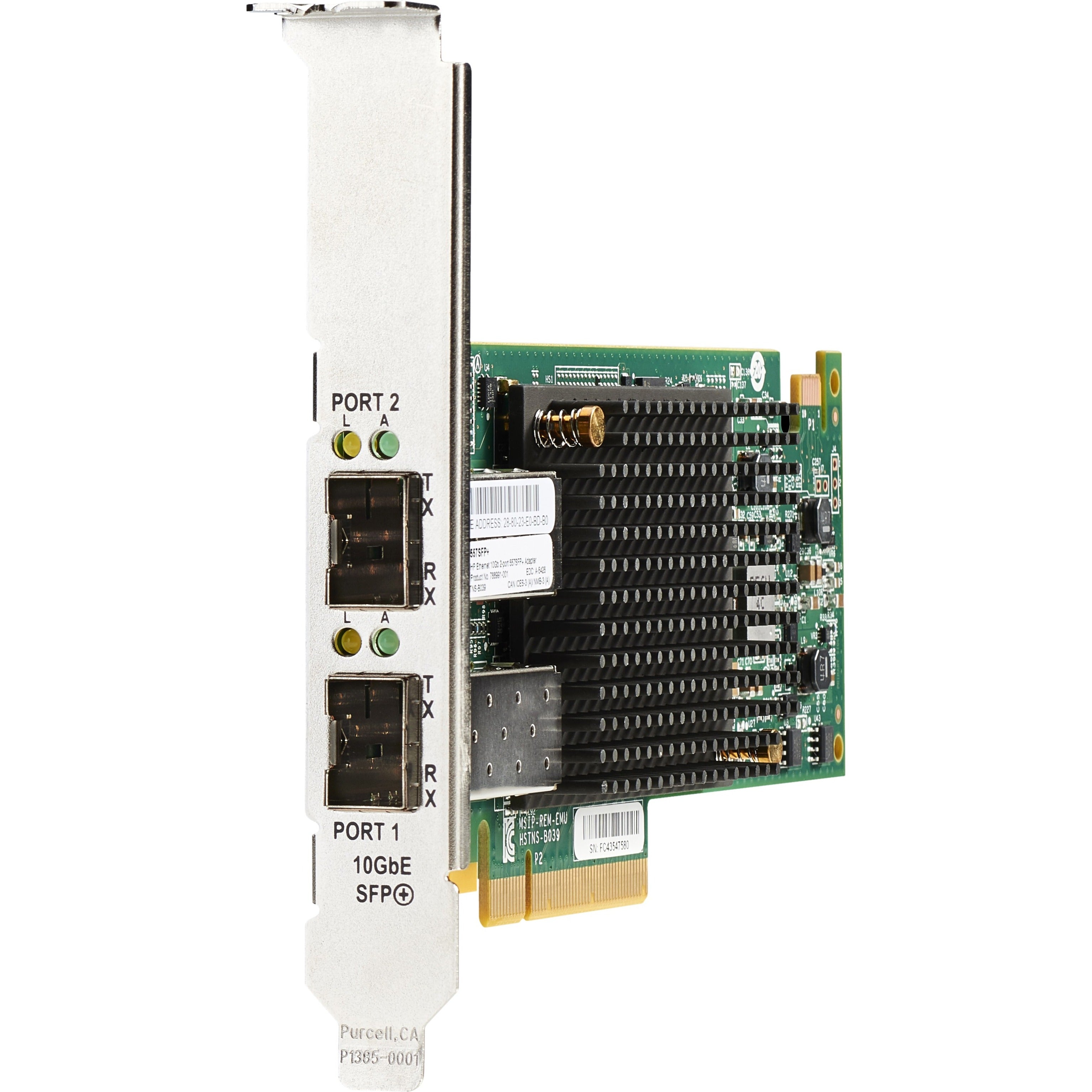 Accortec 788995-B21-ACC Ethernet 10Gb 2-port 557SFP+ Adapter, PCI Express 3.0 x8, Optical Fiber