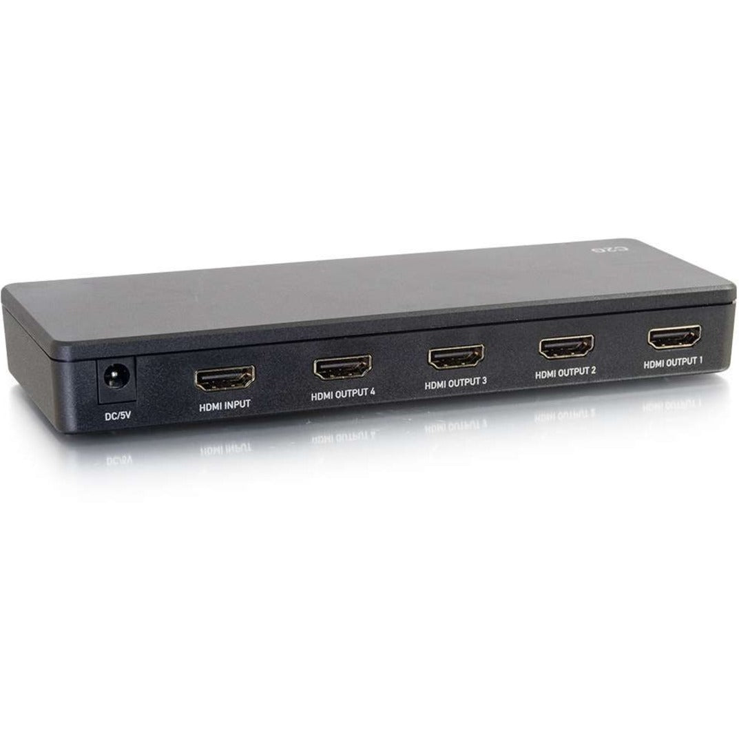C2G 41058 4-Port HDMI Splitter - 4K30, TAA Compliant, 3 Year Warranty