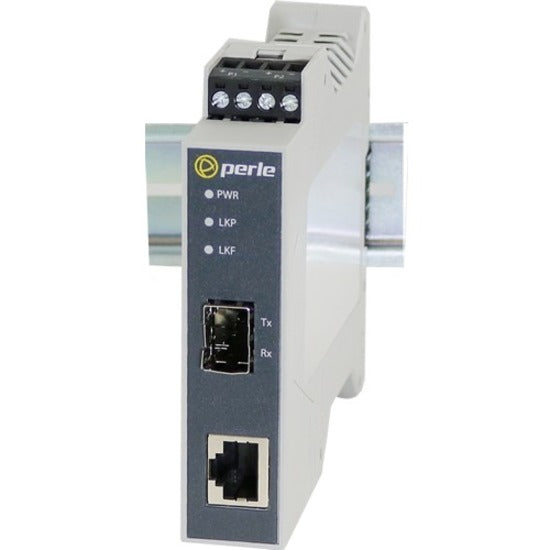 Perle 05091630 SR-1000-SFP-XT Transceiver/Media Converter, Gigabit Ethernet, 10/100/1000Base-T, 1000Base-X, Twisted Pair, Optical Fiber, 328.08 ft