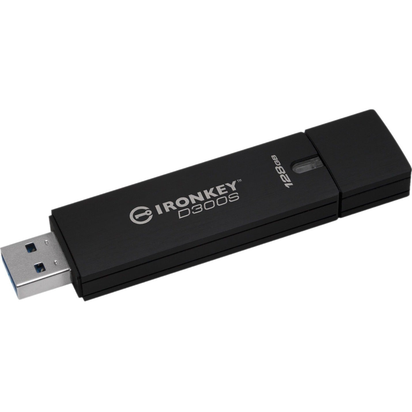 Kingston IKD300S/128GB IronKey D300 D300S USB 3.1 Flash Drive, 128GB Storage, 256-bit AES Encryption