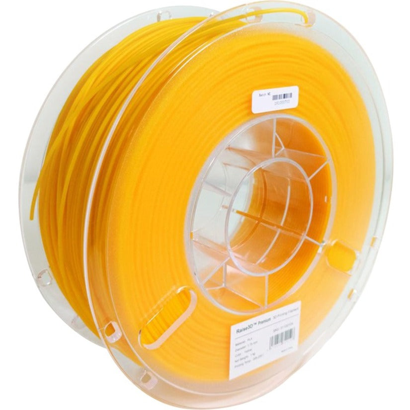 RAISE3D 5.11.00104 Premium PLA Filament, Yellow - High-Quality 3D Printer Filament
