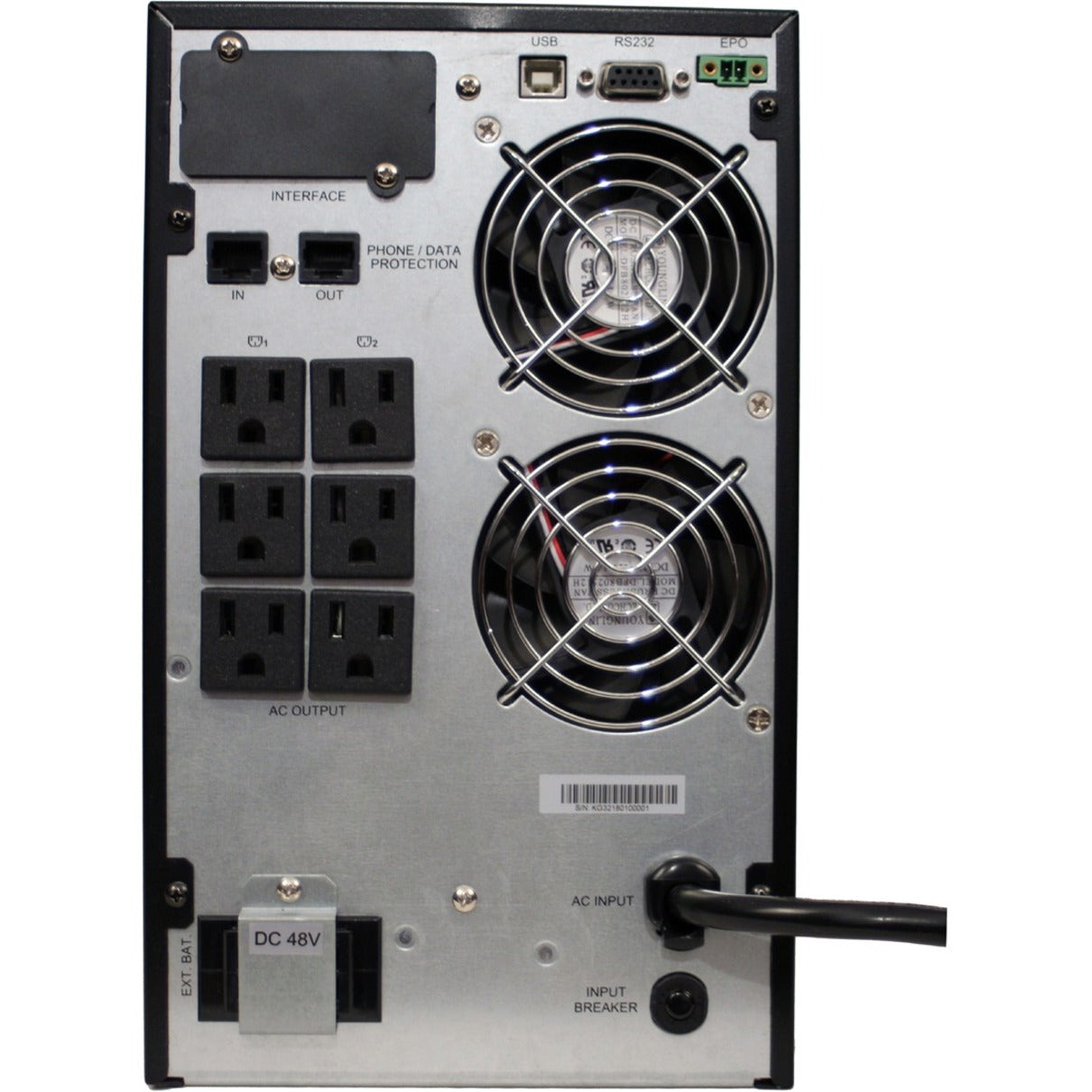 Minuteman EC1500LCD 1500 VA On-line Tower UPS with 6 Outlets, Pure Sine Wave, SNMP Manageable