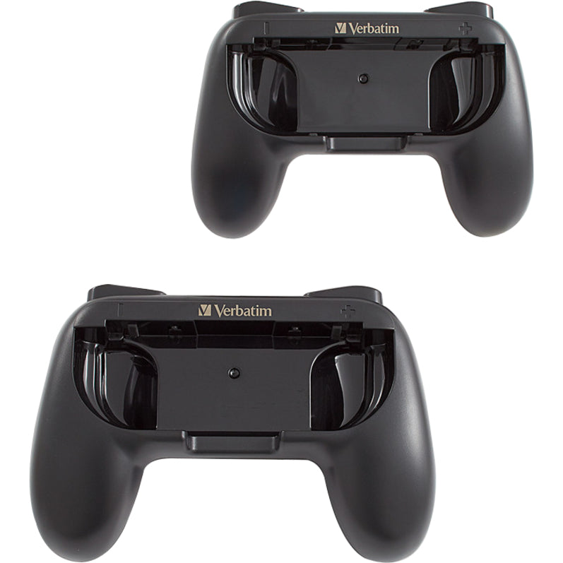 Verbatim 99798 Controller Grips for use with Nintendo Switch Joy-Con Controllers - Black, Ergonomic Design, Easy to Use, Lightweight