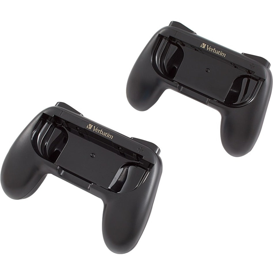 Verbatim 99798 Controller Grips for use with Nintendo Switch Joy-Con Controllers - Black, Ergonomic Design, Easy to Use, Lightweight