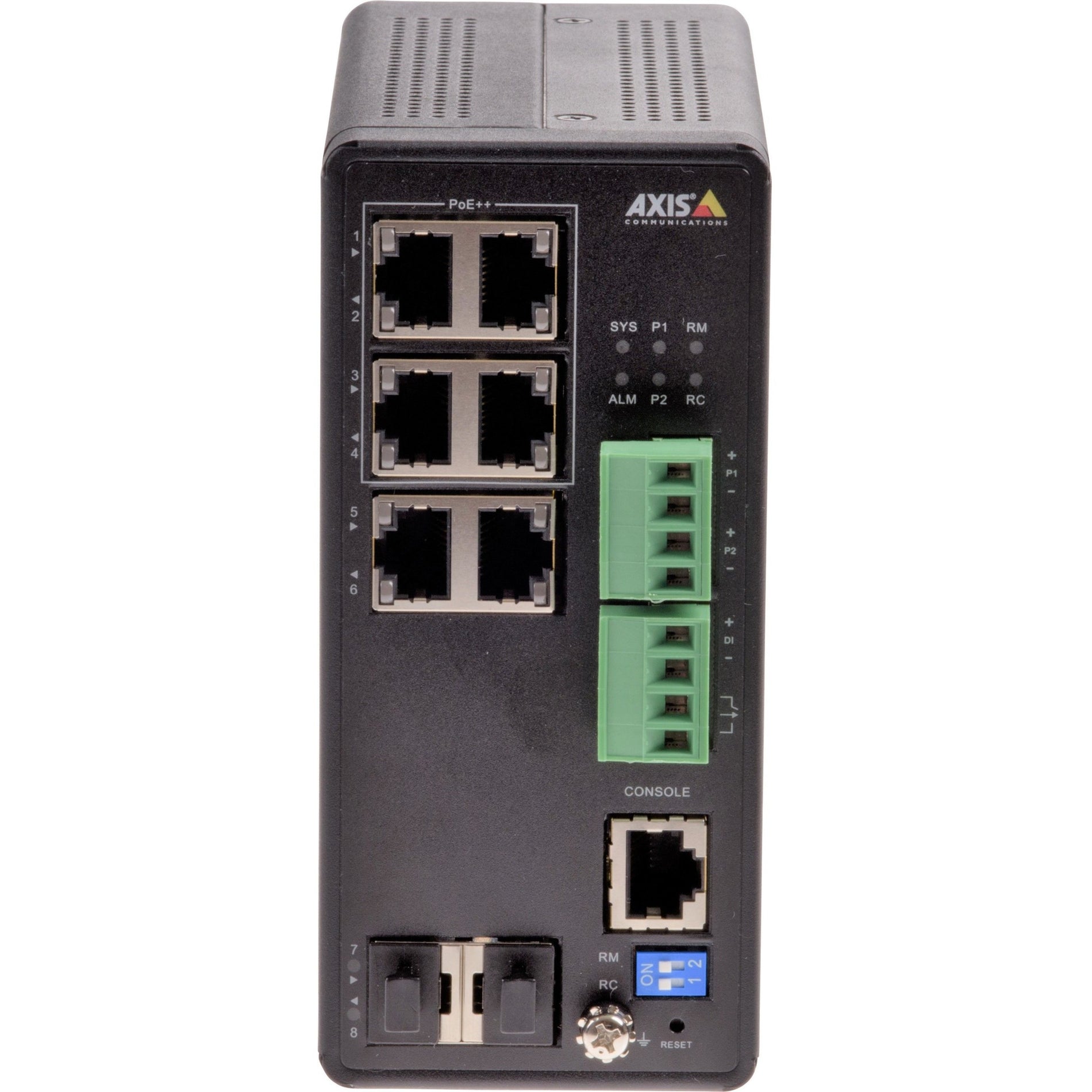 AXIS 01633-001 T8504-R Industrial PoE Switch, 4-Port Gigabit Ethernet Power Injector
