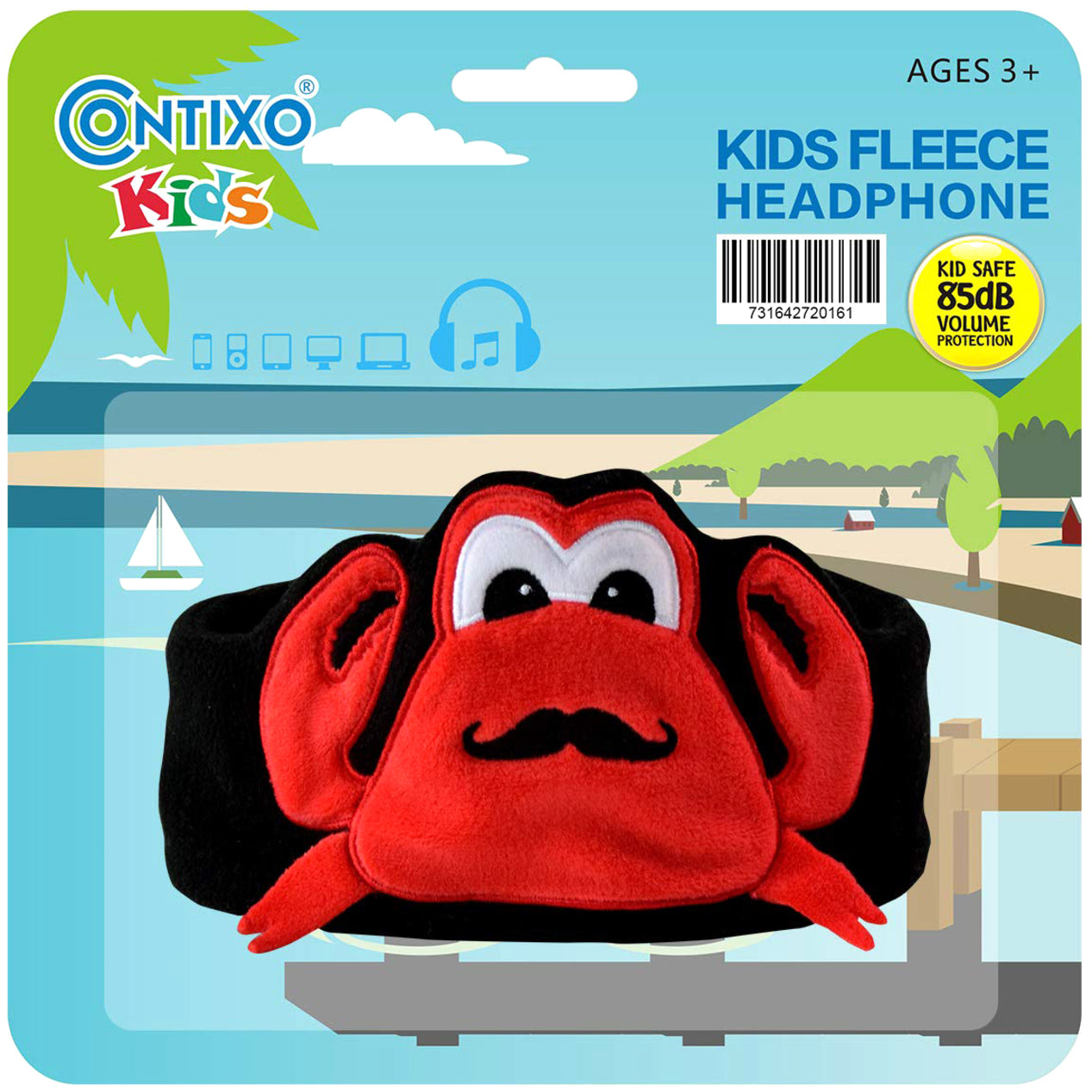 Contixo H1 Kid's Fleece Headphones - Comfortable Over-the-Head Design [Discontinued]