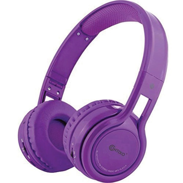 Contixo KB2600 Kid Safe Foldable Wireless Bluetooth Headphone - Purple [Discontinued]