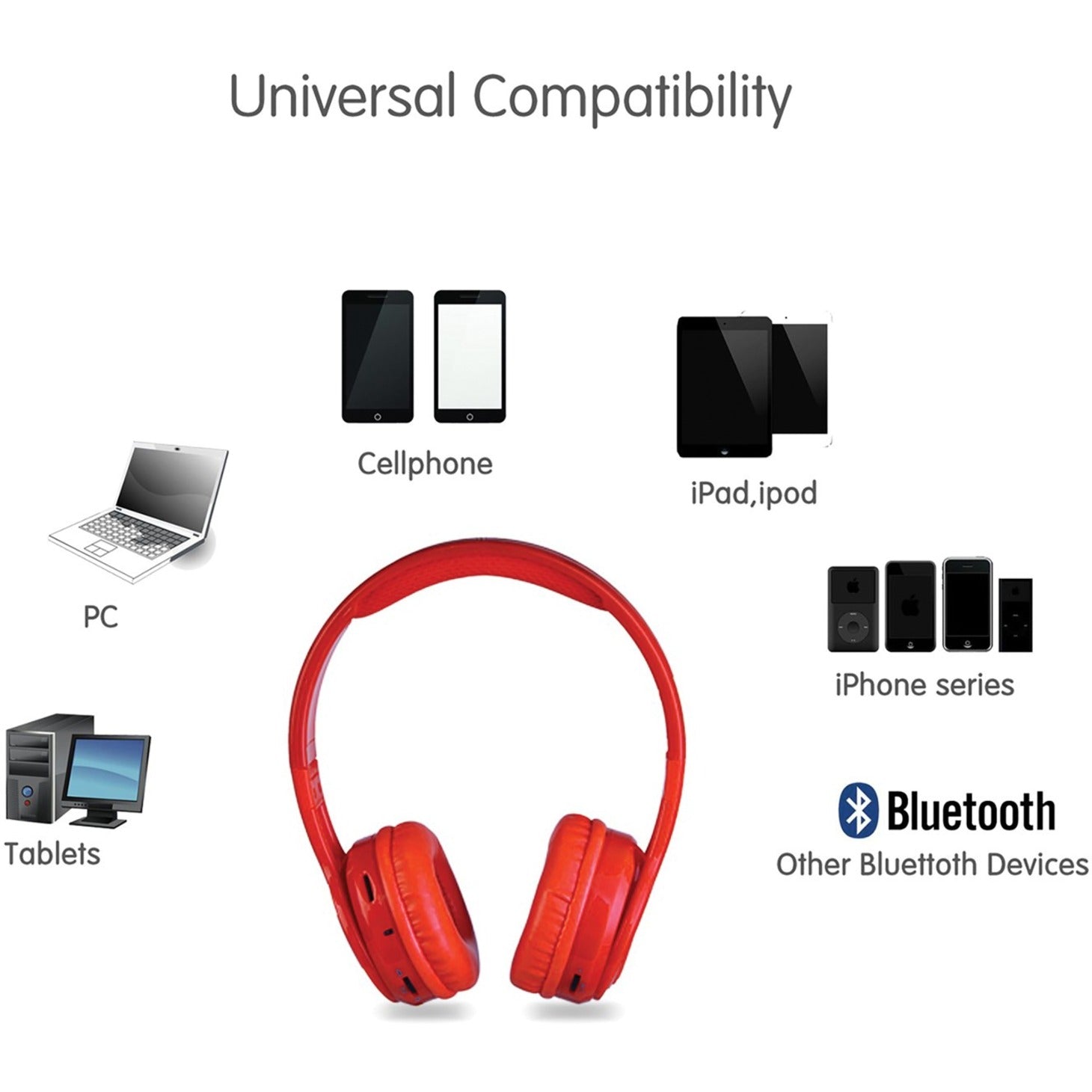 Contixo KB2600 Kid Safe Foldable Wireless Bluetooth Headphone [Discontinued]