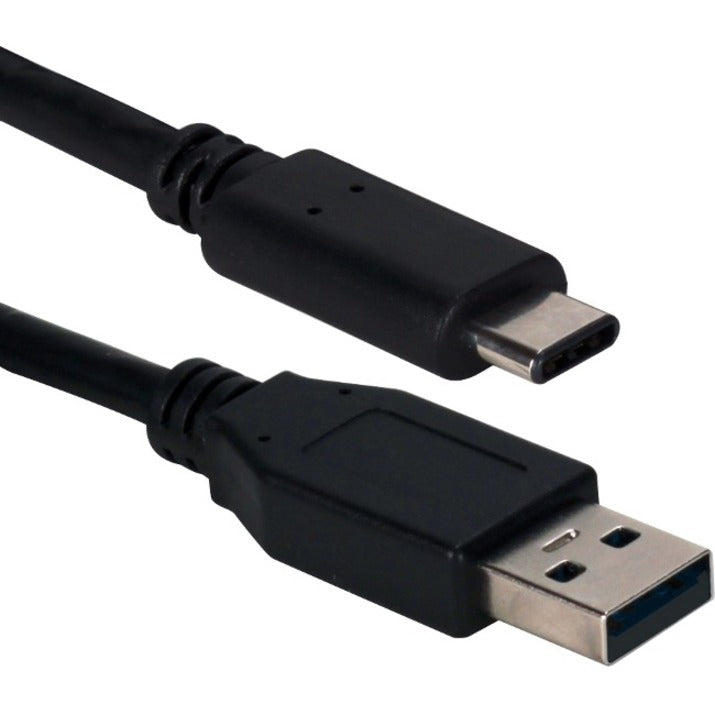 QVS CC2231B-4M 4-Meter USB-C to USB-A 2.0 Sync & Charger Cable, Reversible Charging, 13.12 ft Length