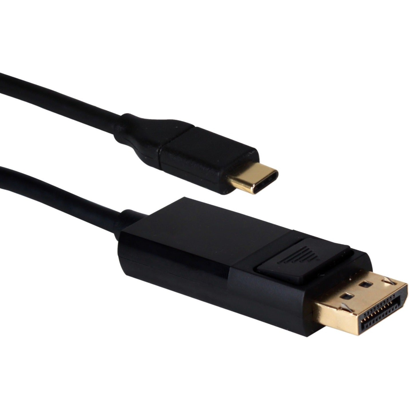 QVS USBCDP-03 3ft USB-C / Thunderbolt 3 to DisplayPort UltraHD 4K/60Hz Video Converter Cable, Reversible, 3840 x 2160 Resolution