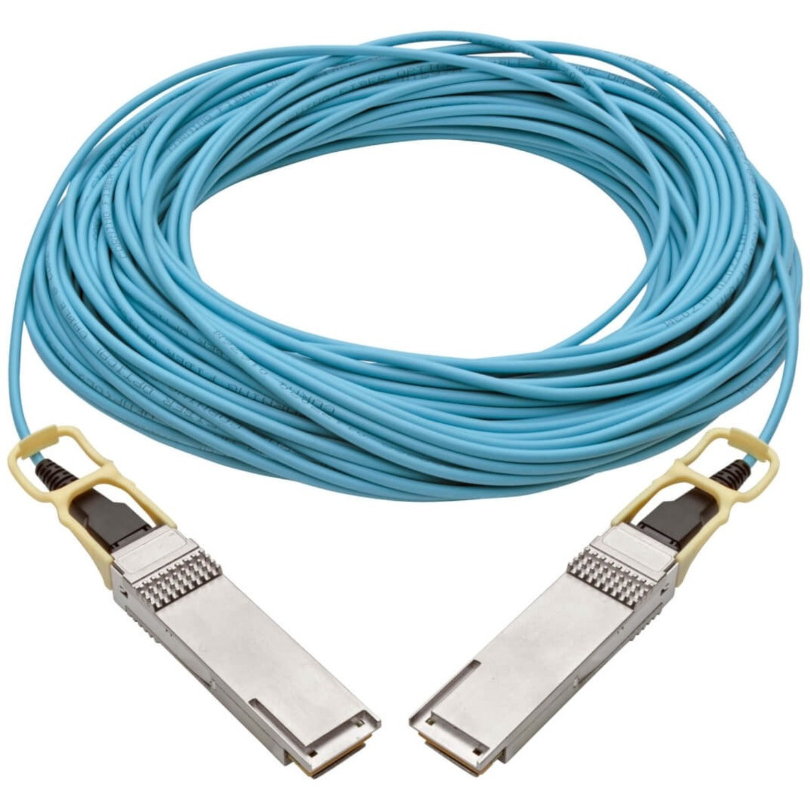 Tripp Lite N28H-30M-AQ QSFP28 to QSFP28 Active Optical Cable 100GbE, AOC, M/M, Aqua, 30m