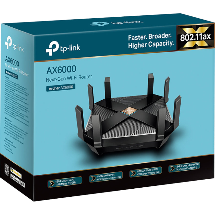 TP-Link Archer AX6000 Next-Gen Wi-Fi 6 Router - Dual Band, 8 Ethernet Ports [Discontinued]