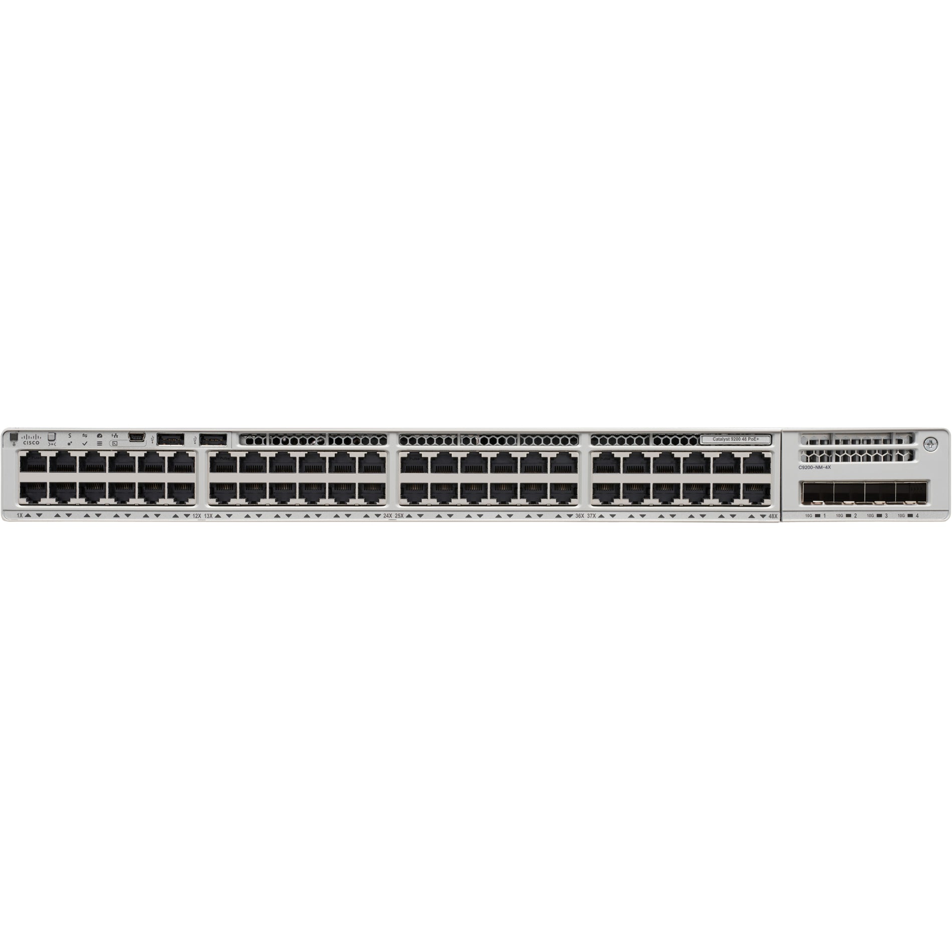 Cisco C9200-48P-E Catalyst C9200-48P Layer 3 Switch, 48 Gigabit Ethernet Ports, Power over Ethernet (PoE), Lifetime Warranty
