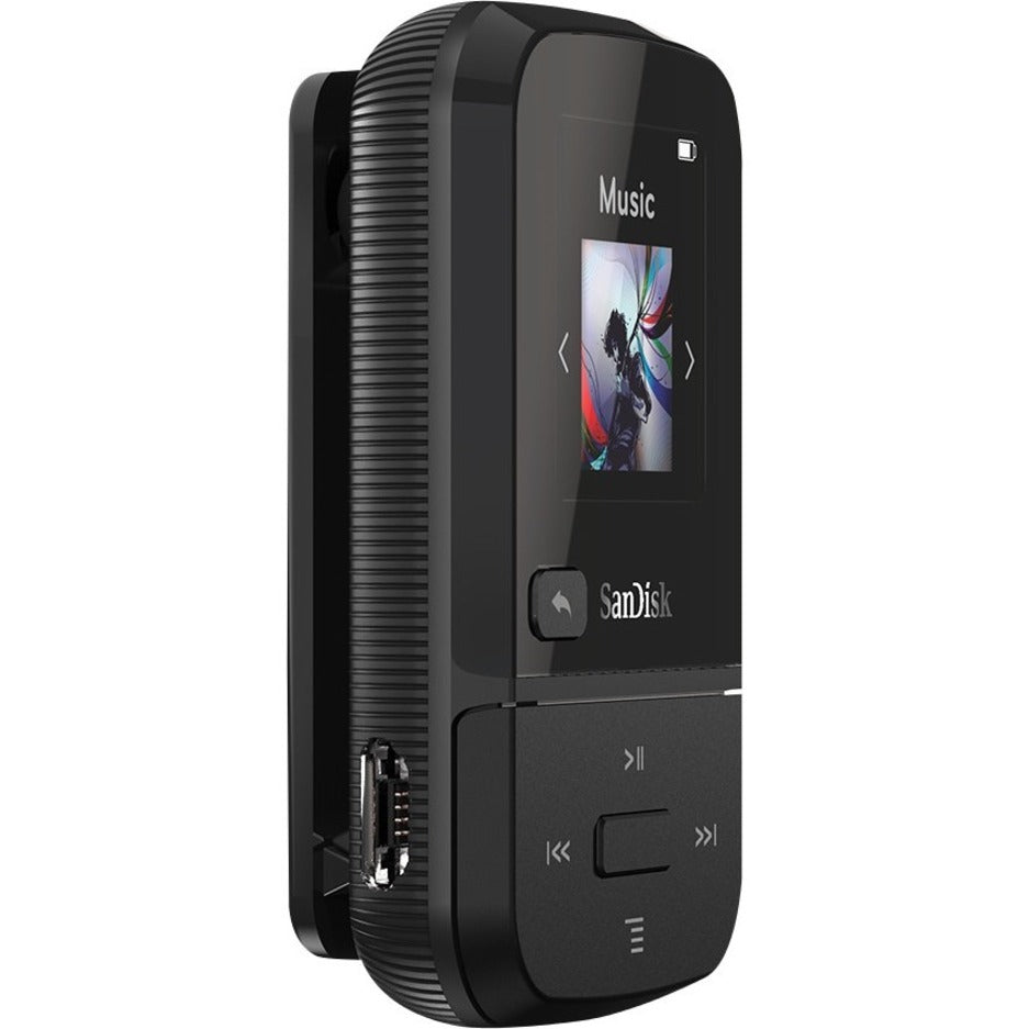 SanDisk SDMX30-016G-G46K Clip Sport Go 16GB Flash MP3 Player, FM Tuner, Voice Recorder
