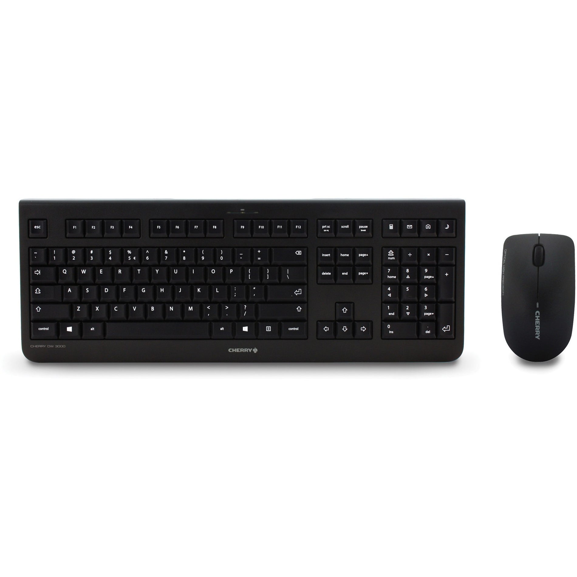 CHERRY JD-0710EU-2 DW 3000 Wireless Keyboard and Mouse, 3 Year Warranty, Plug & Play, Quiet Keys