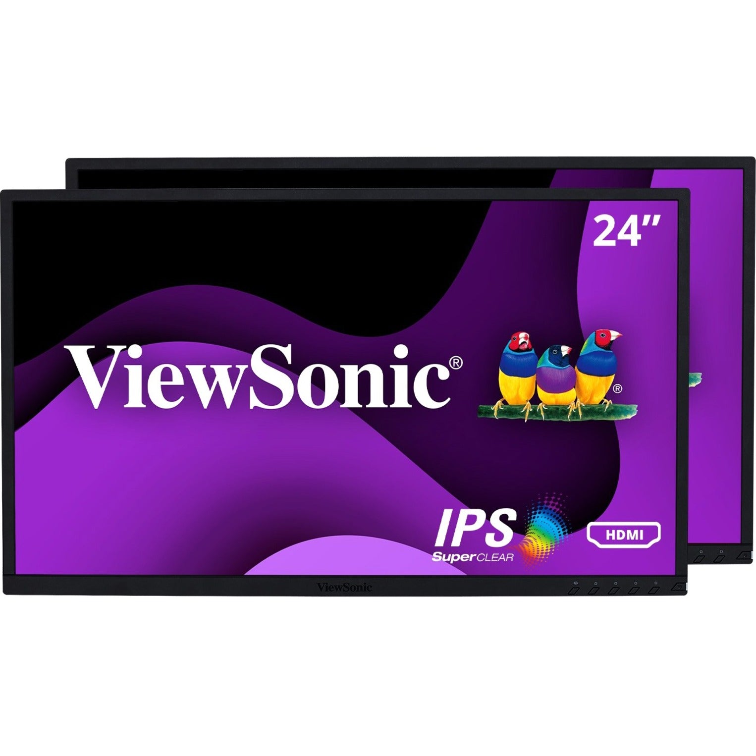 ViewSonic VG2448_H2 24 Dual Monitors with Full HD IPS Panel, USB Hub, 1920x1080 Resolution