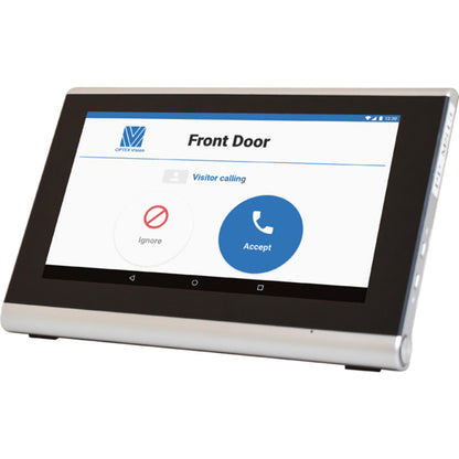 Optex iVision+ master station interface showing incoming call screen with accept and ignore options-alternate-image3