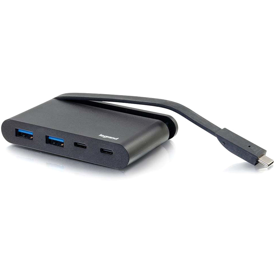 C2G 26914 USB C Multiport Adapter Hub - USB-A + USB-C, Power Delivery up to 100W