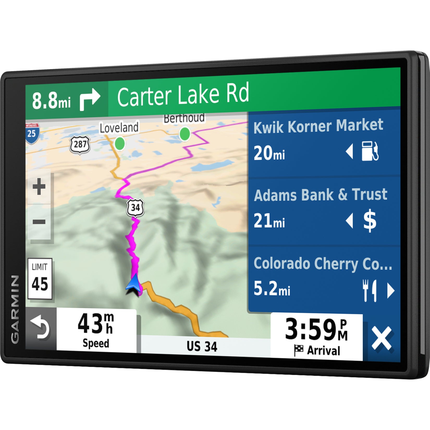 Garmin 010-02037-02 DriveSmart 55 Automobile Portable GPS Navigator, 5.5" Touchscreen, Preloaded Maps, Lifetime Traffic Updates