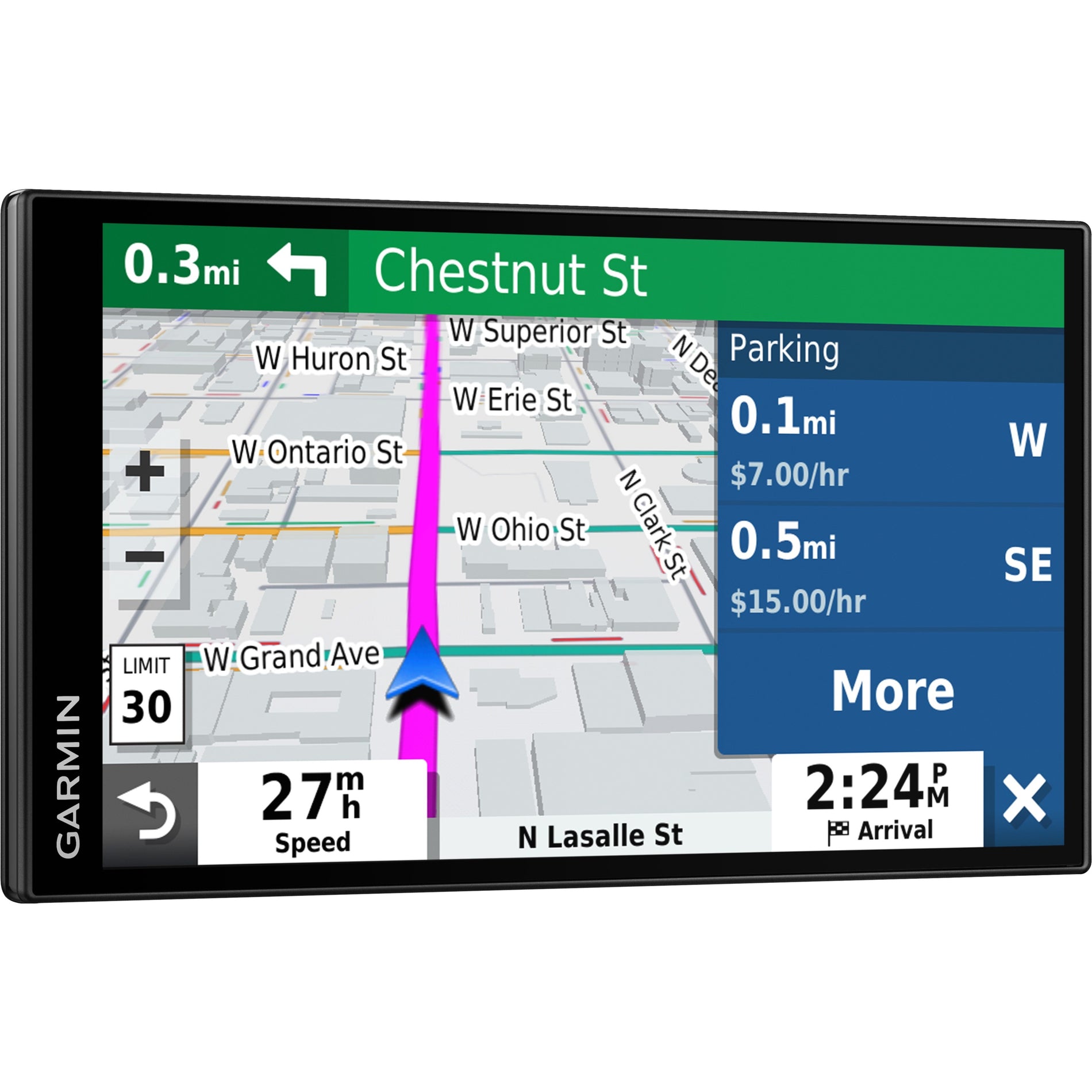 Garmin 010-02038-02 DriveSmart 65 GPS Navigator with Bluetooth and WiFi, 7" Touchscreen, Preloaded Maps
