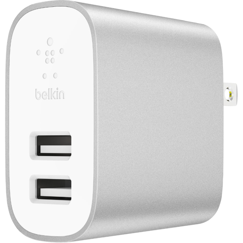 Belkin F8J230dq04-SLV BOOST&uarr;CHARGE AC Adapter, 24W 5V DC USB Power for Smartphones, Tablets, and More