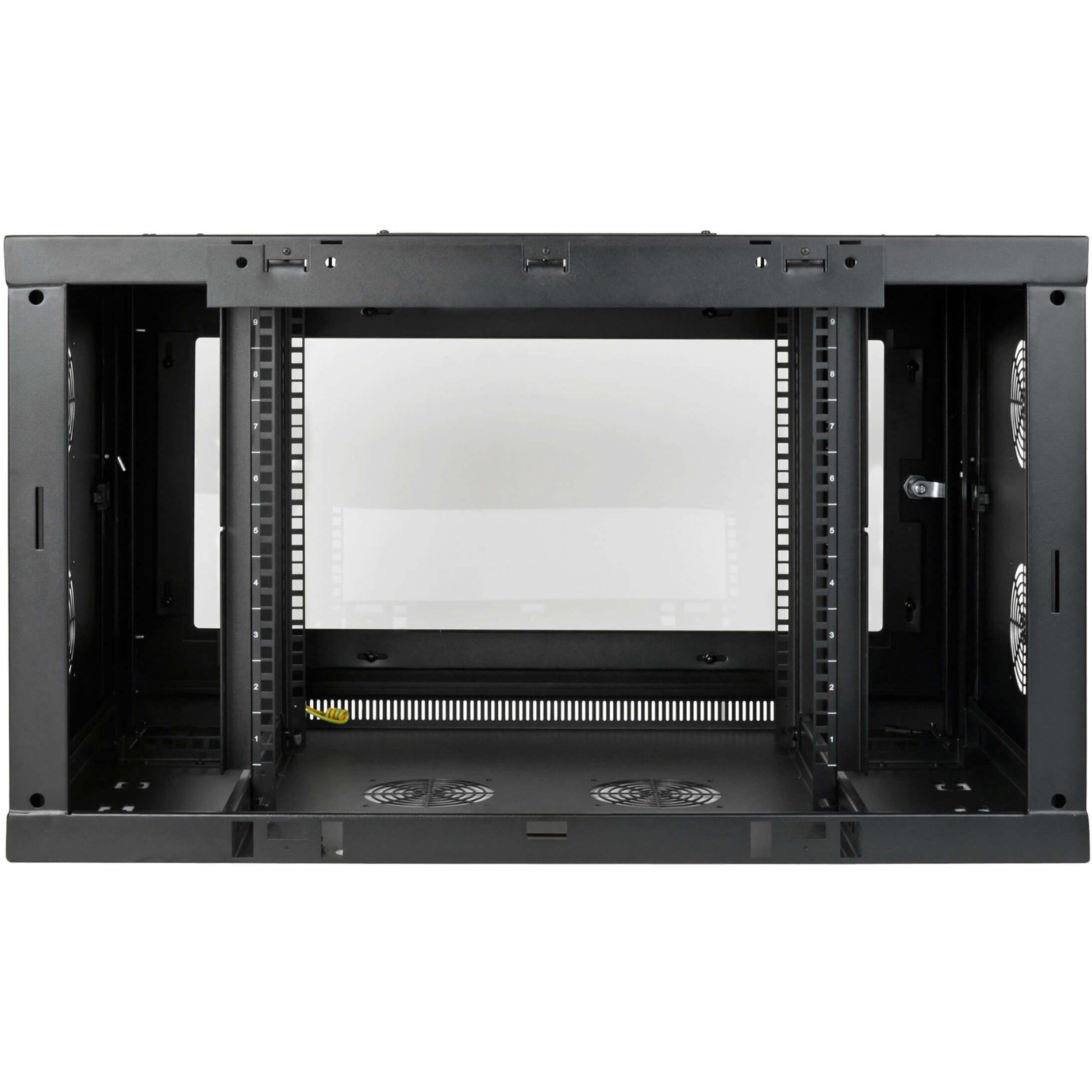 Tripp Lite SRW9UDPGVRT SmartRack 9U Cabinet with Wide Acrylic Window, Wall Mountable, Black Powder Coat