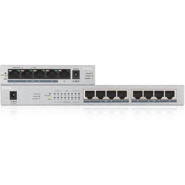 ZYXEL GS1008HP 8-Port GbE Unmanaged PoE Switch, High-Speed Networking Solution