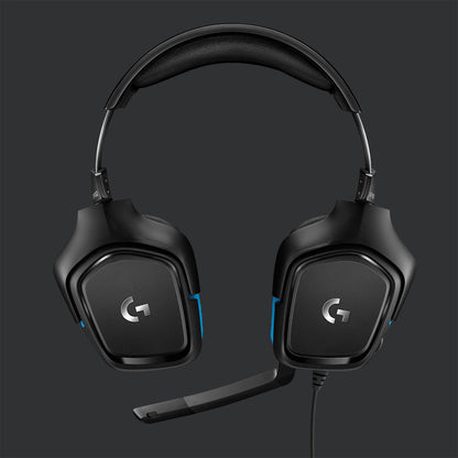 Logitech G432 Gaming Headset, Surround Sound, 50mm Drivers