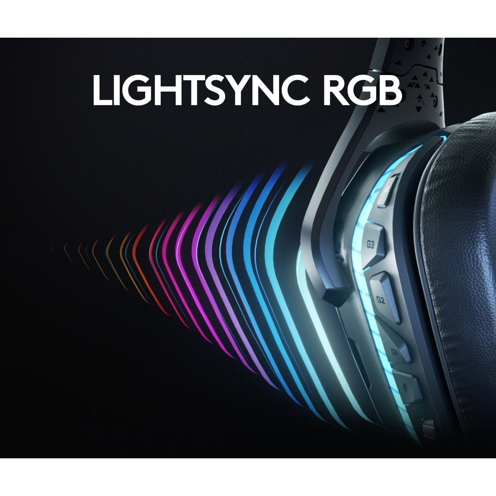 Logitech 981-000748 G635 7.1 Lightsync Gaming Headset, Over-the-head, Stereo Sound, RGB Light