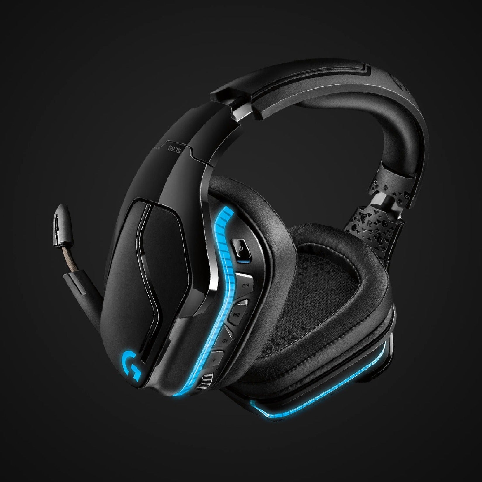 Logitech 981-000742 G935 Wireless 7.1 Surround Lightsync Gaming Headset Eindringlicher Klang und RGB-Beleuchtung