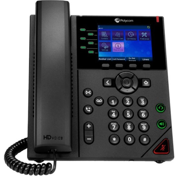 Poly 2200-48832-001 VVX 350 OBi Edition IP Phone, Color Display, 6 Phone Lines