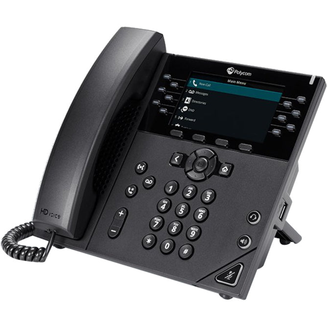 Poly 2200-48842-001 VVX 450 OBi Edition IP Phone, Color Display, 12 Phone Lines