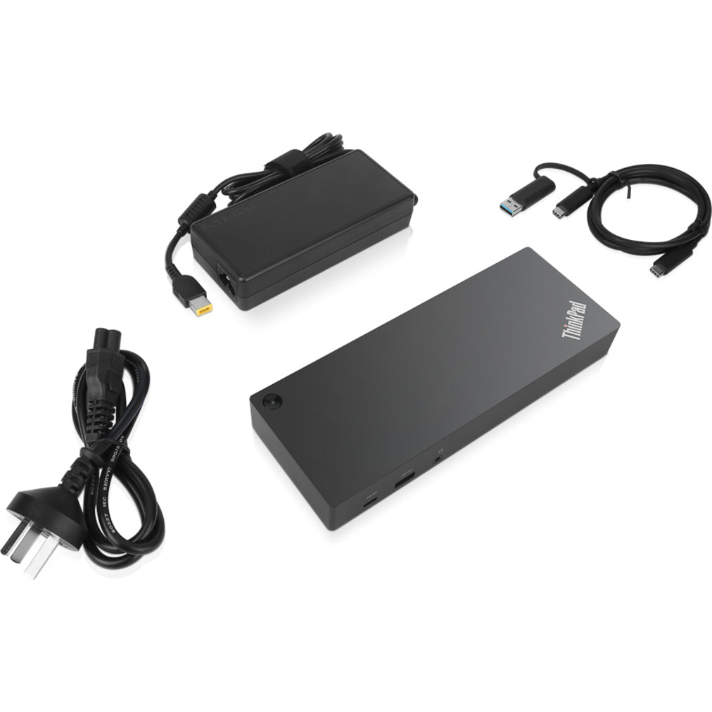 Lenovo 40AF0135US ThinkPad Hybrid USB-C with USB-A Dock, 135W Power Supply, 6 USB Ports