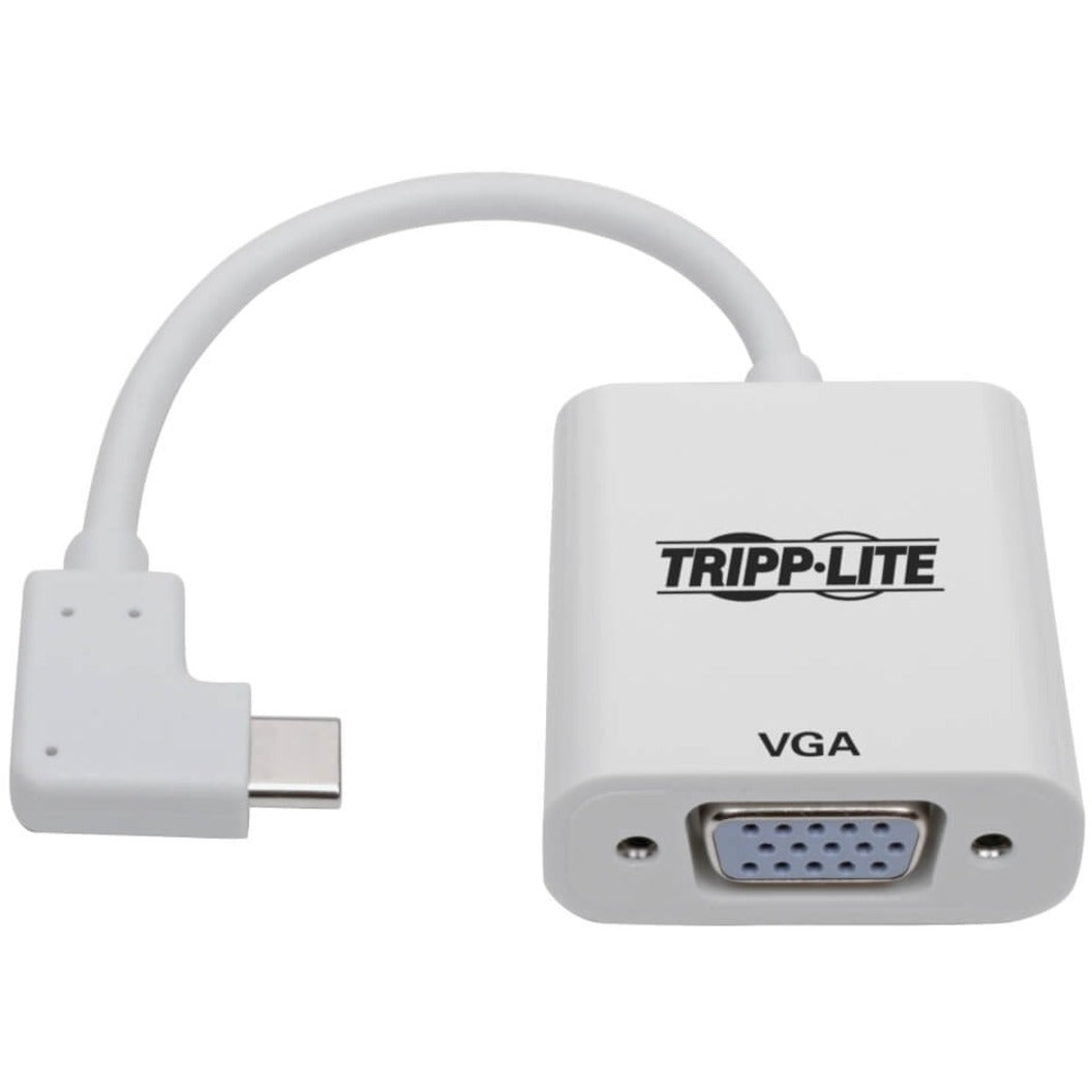 Tripp Lite U444-06N-VGA-RA Right-Angle USB-C to VGA Adapter, M/F, White, 3 Year Warranty, 5 Gbit/s Data Transfer Rate