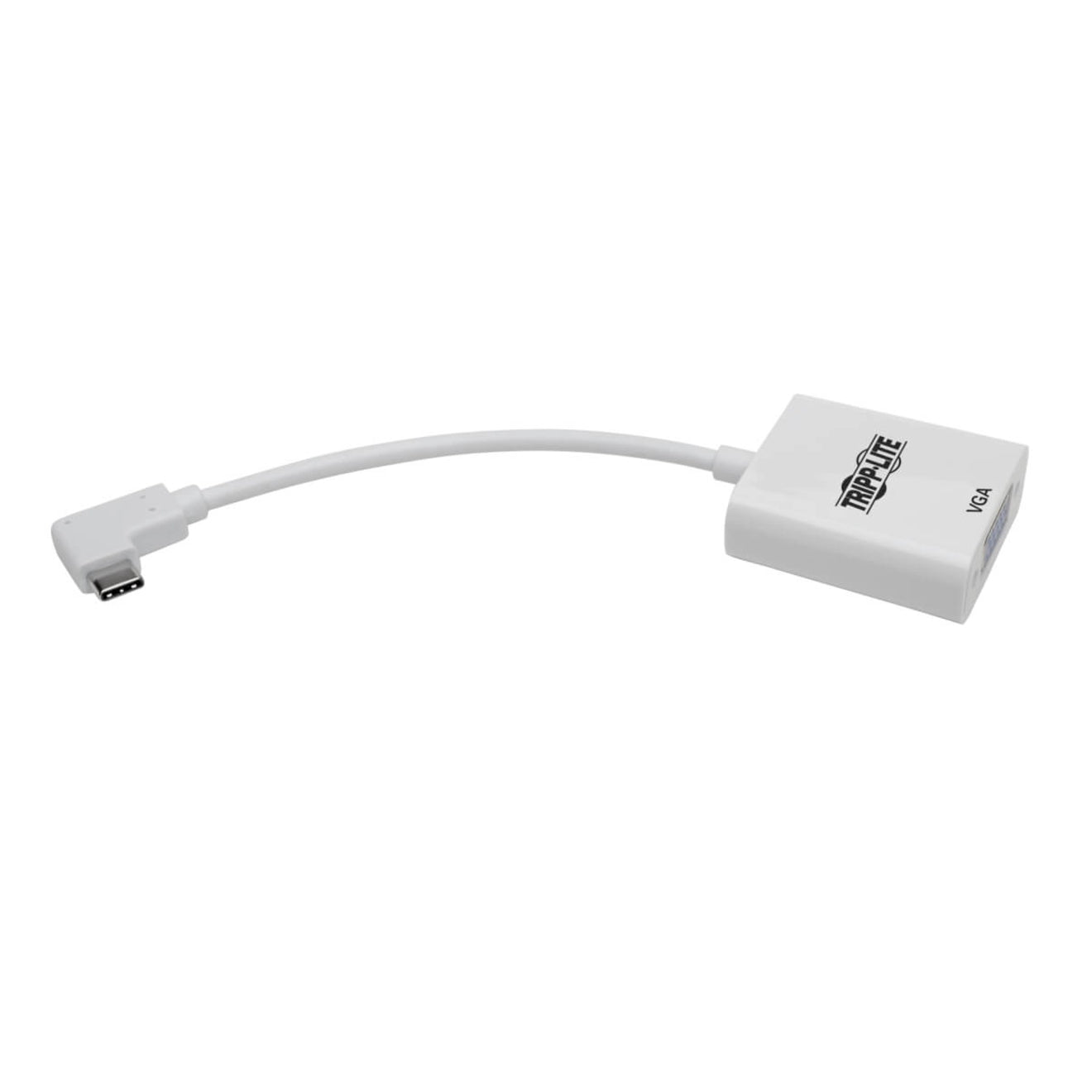 Tripp Lite U444-06N-VGA-RA Right-Angle USB-C to VGA Adapter, M/F, White, 3 Year Warranty, 5 Gbit/s Data Transfer Rate