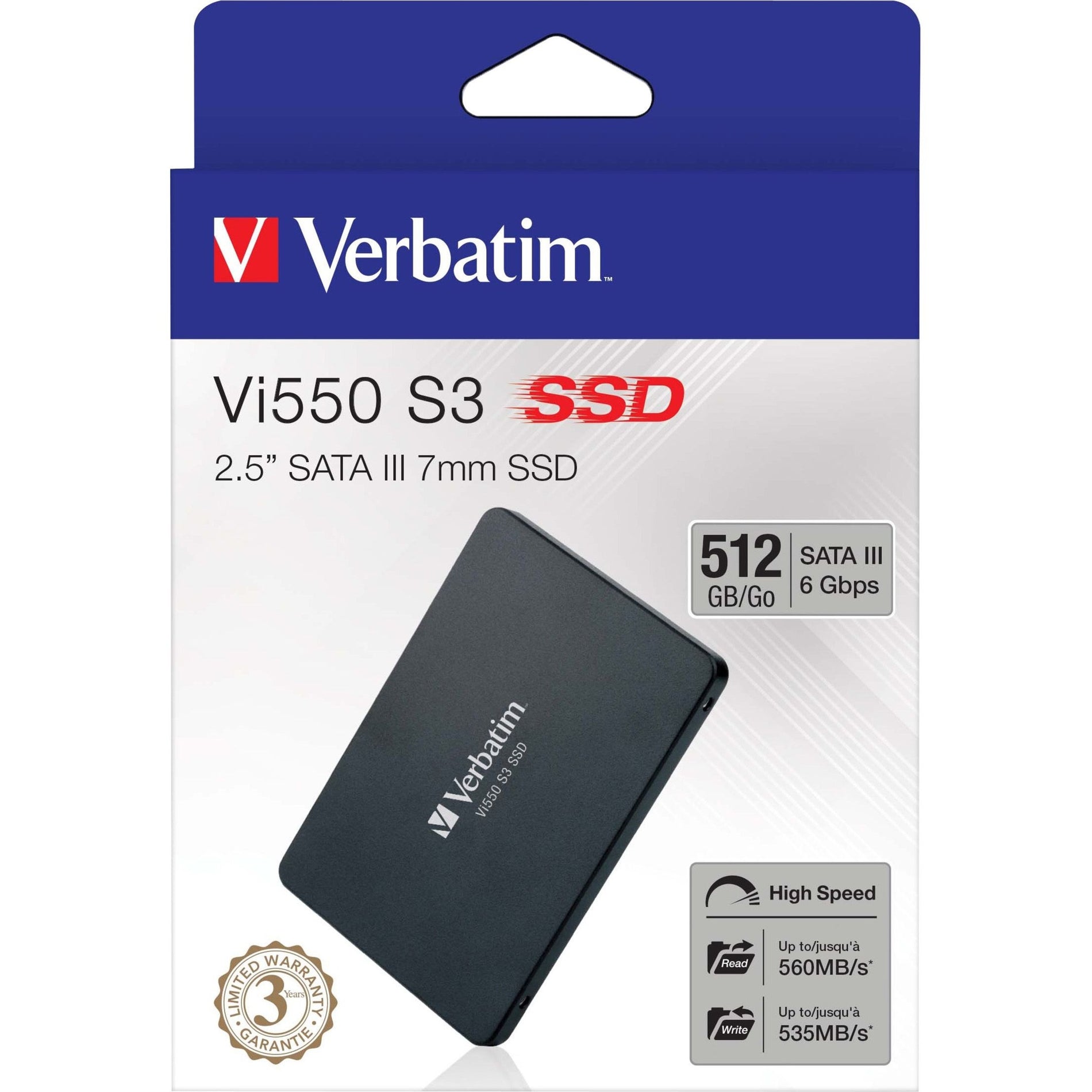 Verbatim 512GB Vi550 SATA III 2.5" Internal SSD (49352) Alternate-Image5 image