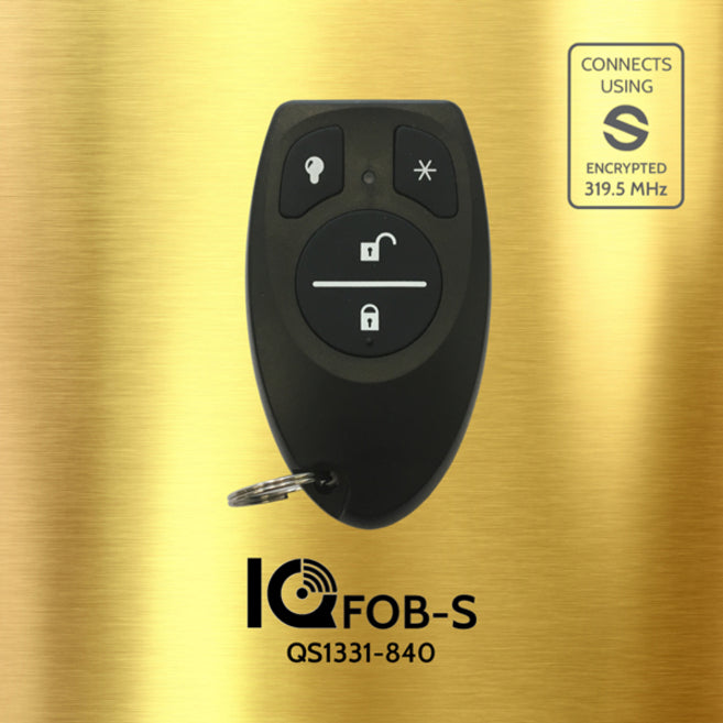 Qolsys QS1331-840 IQ Keyfob Transmitter, 4 Buttons, 319.50 MHz, Security Control