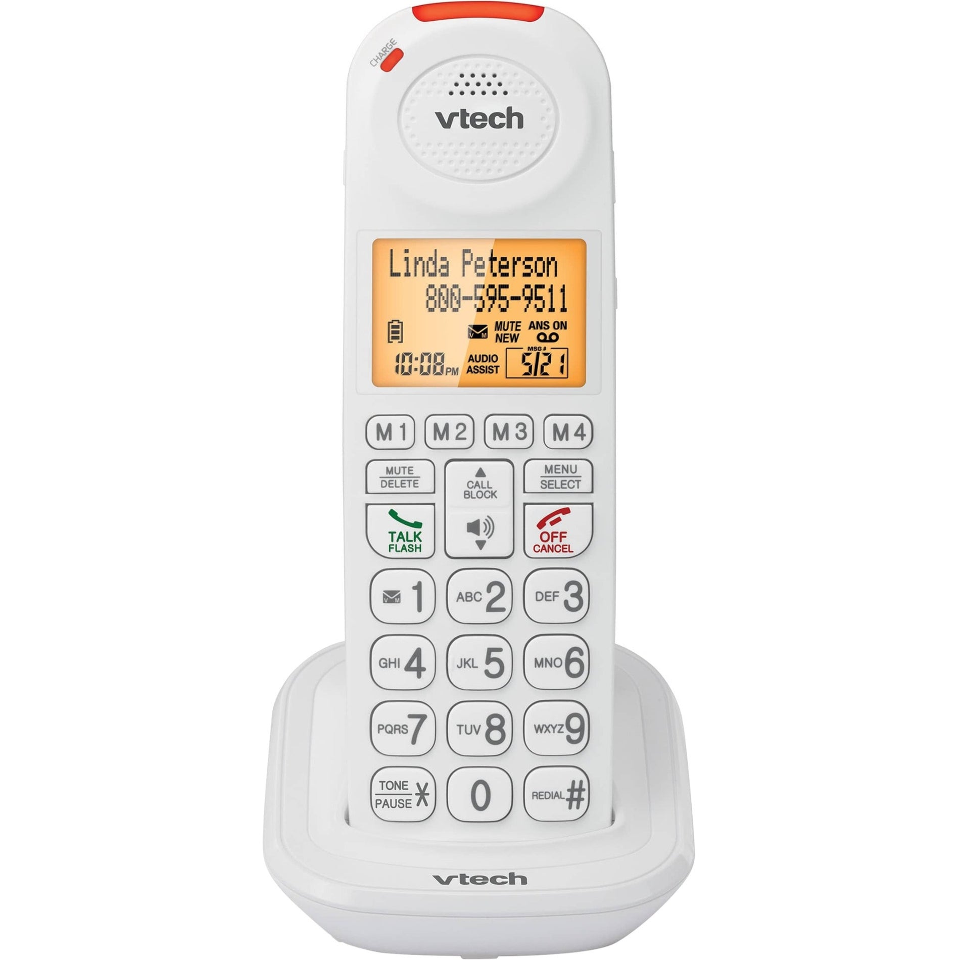 VTech SN5107 Amplified Big Button Accessory Handset for SN5127 or SN5147 Series Phones, Voice Mail, Mute, Volume Control