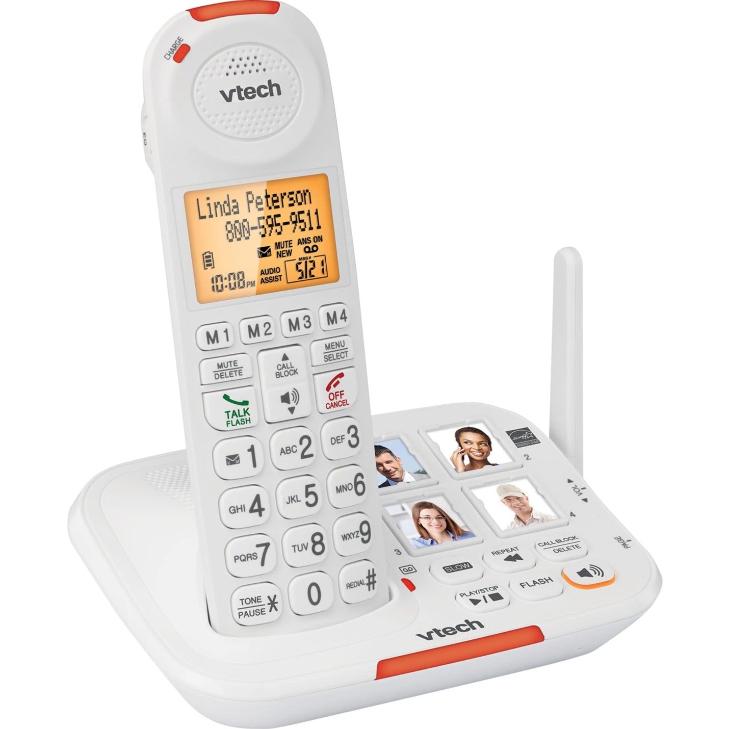 VTech SN5127 DECT 6.0 Cordless Phone, Smart Call Blocker, Speakerphone, 1.93 GHz Frequency Band