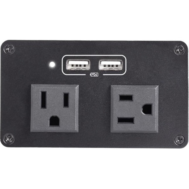 StarTech.com MOD4POWERNA Power Outlet Module for Conference Table Connectivity Box, 2x AC Power and 2x USB-A - Power and Charging Hub [Discontinued]