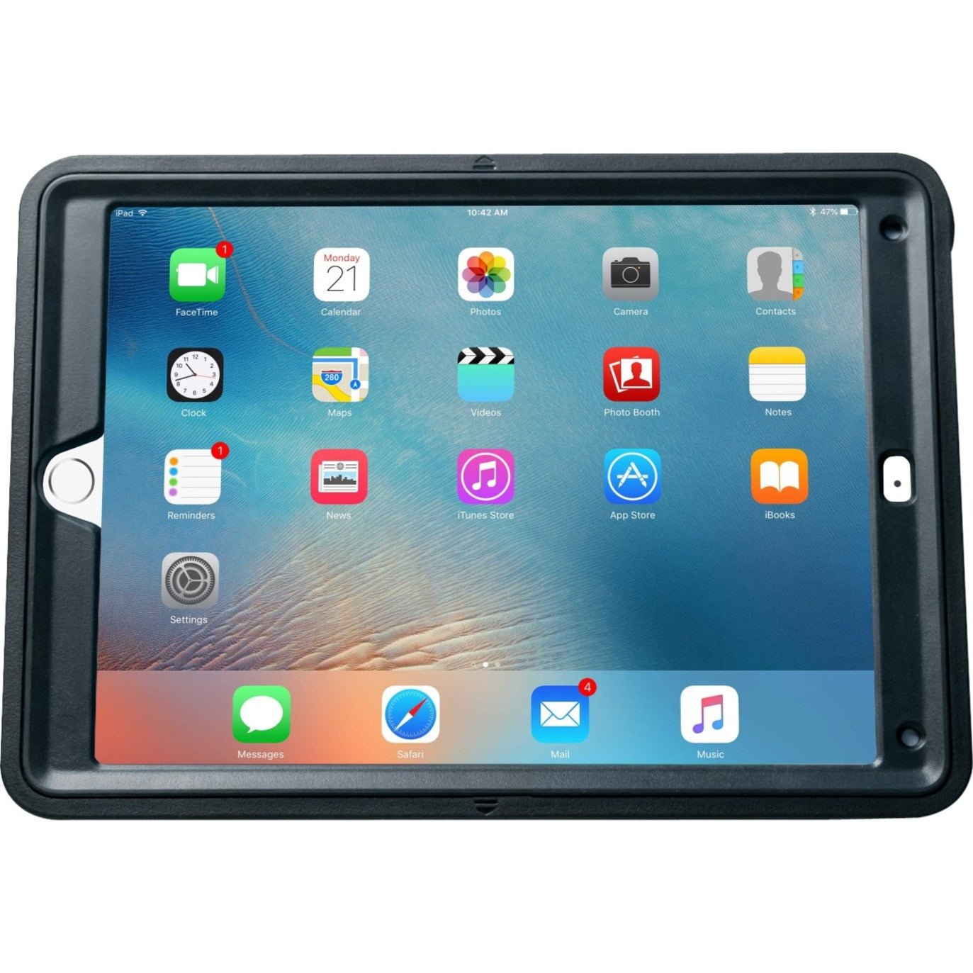 CTA Digital PAD-PCGK9 iPad Pro Case, 360-Degree Kickstand, Hand Strap, Hand Grip, Impact Resistance, Drop Resistant, Black