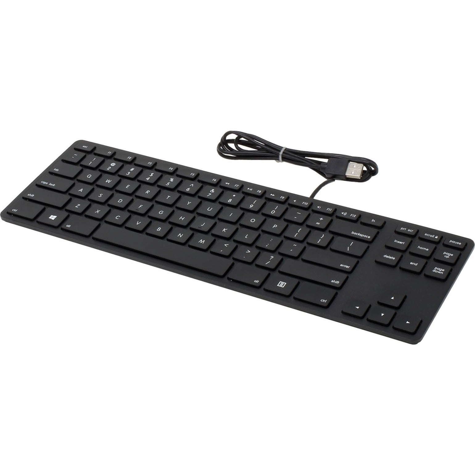 Matias FK308PCBB Wired Aluminum Tenkeyless Keyboard for PC - Black, Volume Control, USB 2.0 Type A