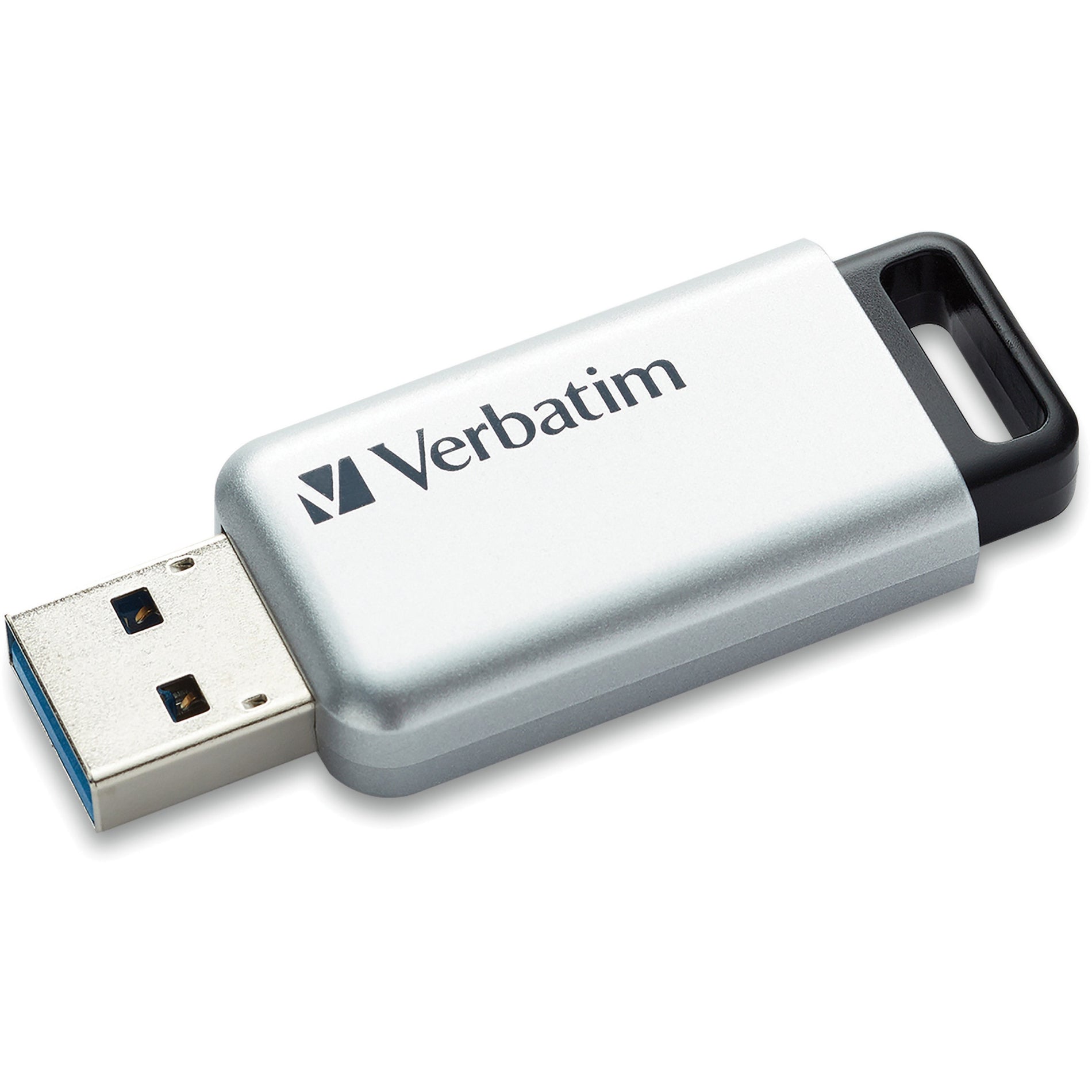 Verbatim 70057 Store 'n' Go Secure Pro 128GB USB 3.0 Flash Drive, Lifetime Warranty, 256-bit AES Encryption