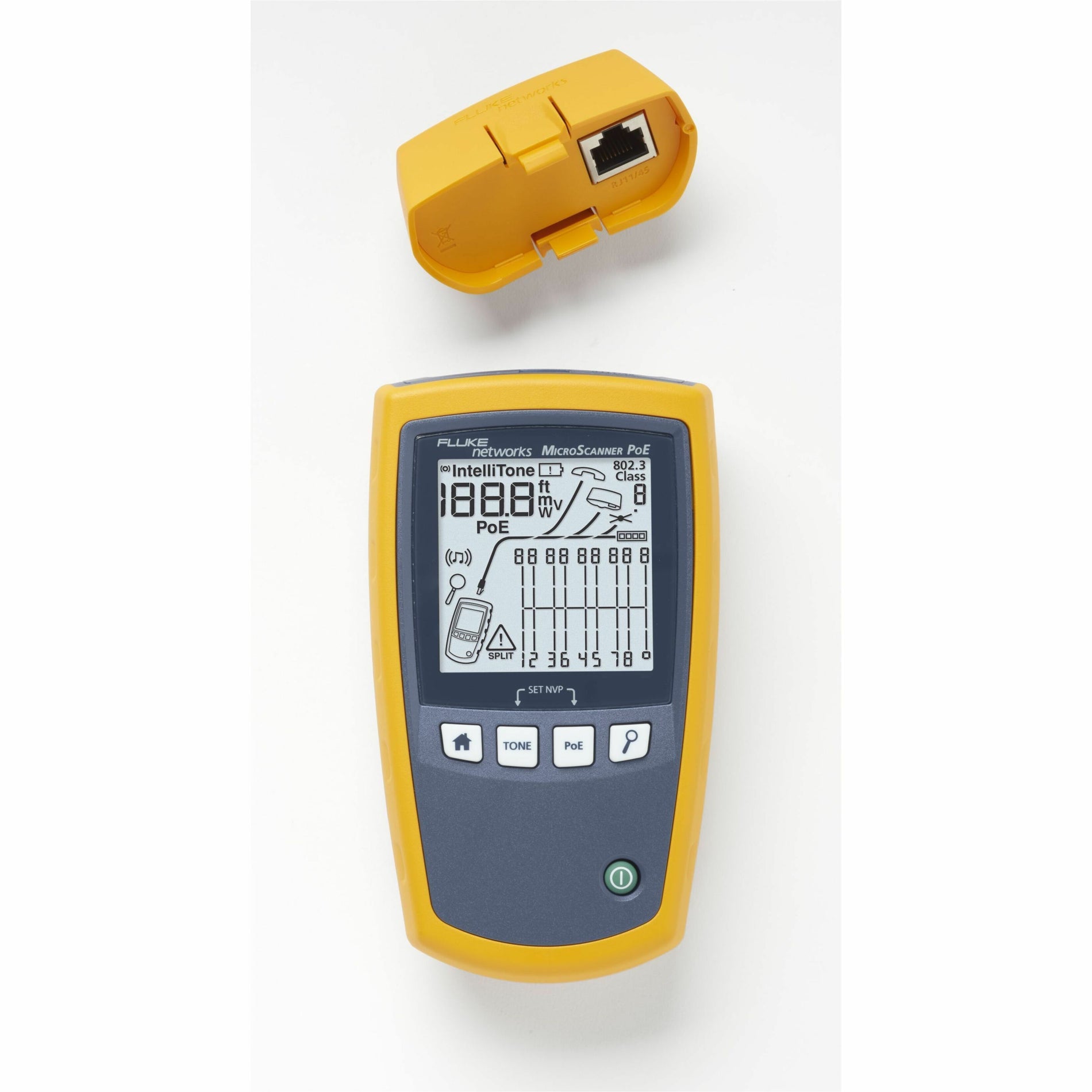 Fluke Networks MS-POE MicroScanner PoE Cable Verifier, Cable Fault Testing, PoE Testing, Cable Testing, Twisted Pair Cable Testing, Wiremap