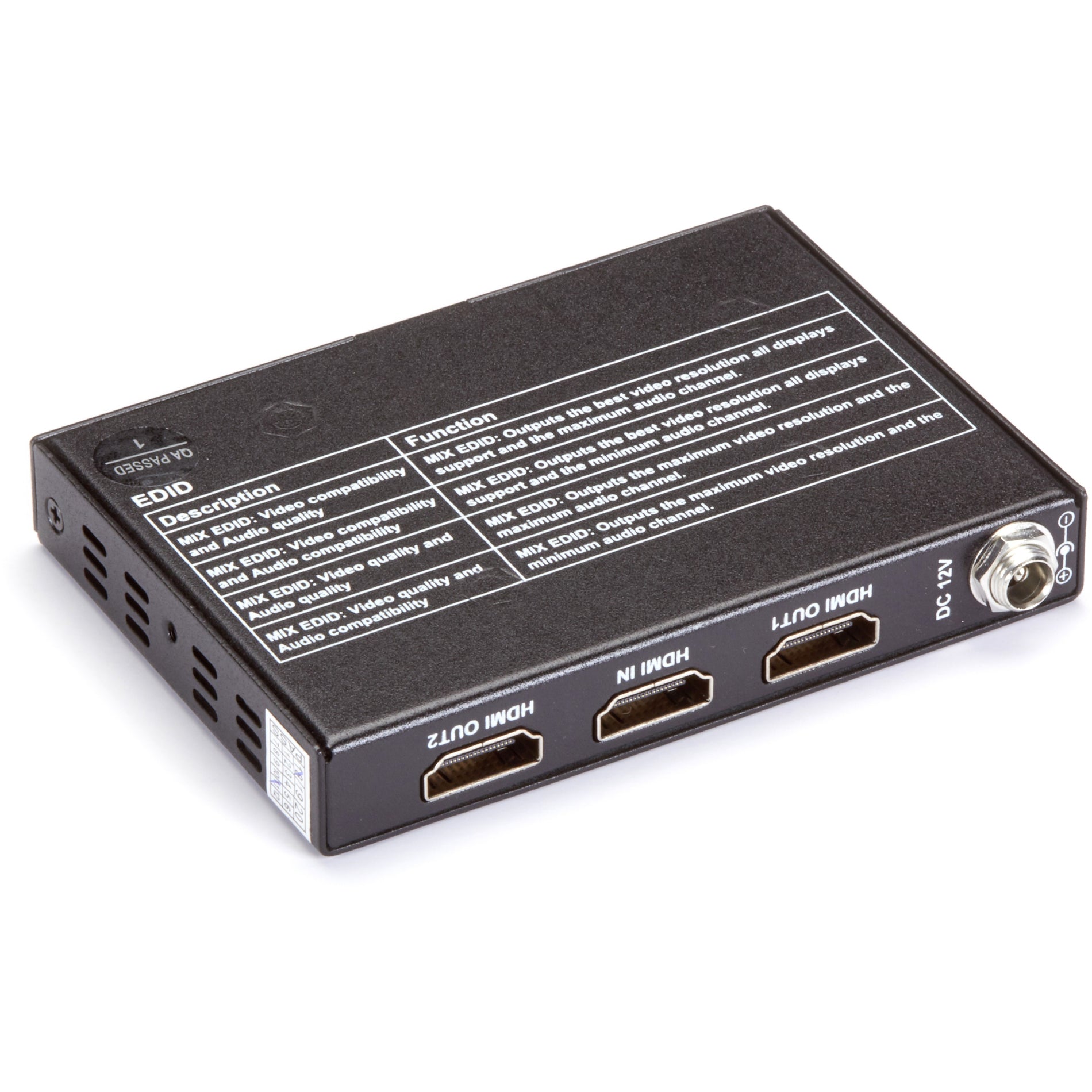 Black Box VSP-HDMI2-1X2 HDMI 2.0 4K60 Splitter - 1x2, Maximum Video Resolution 4096 x 2160, 3 Year Warranty