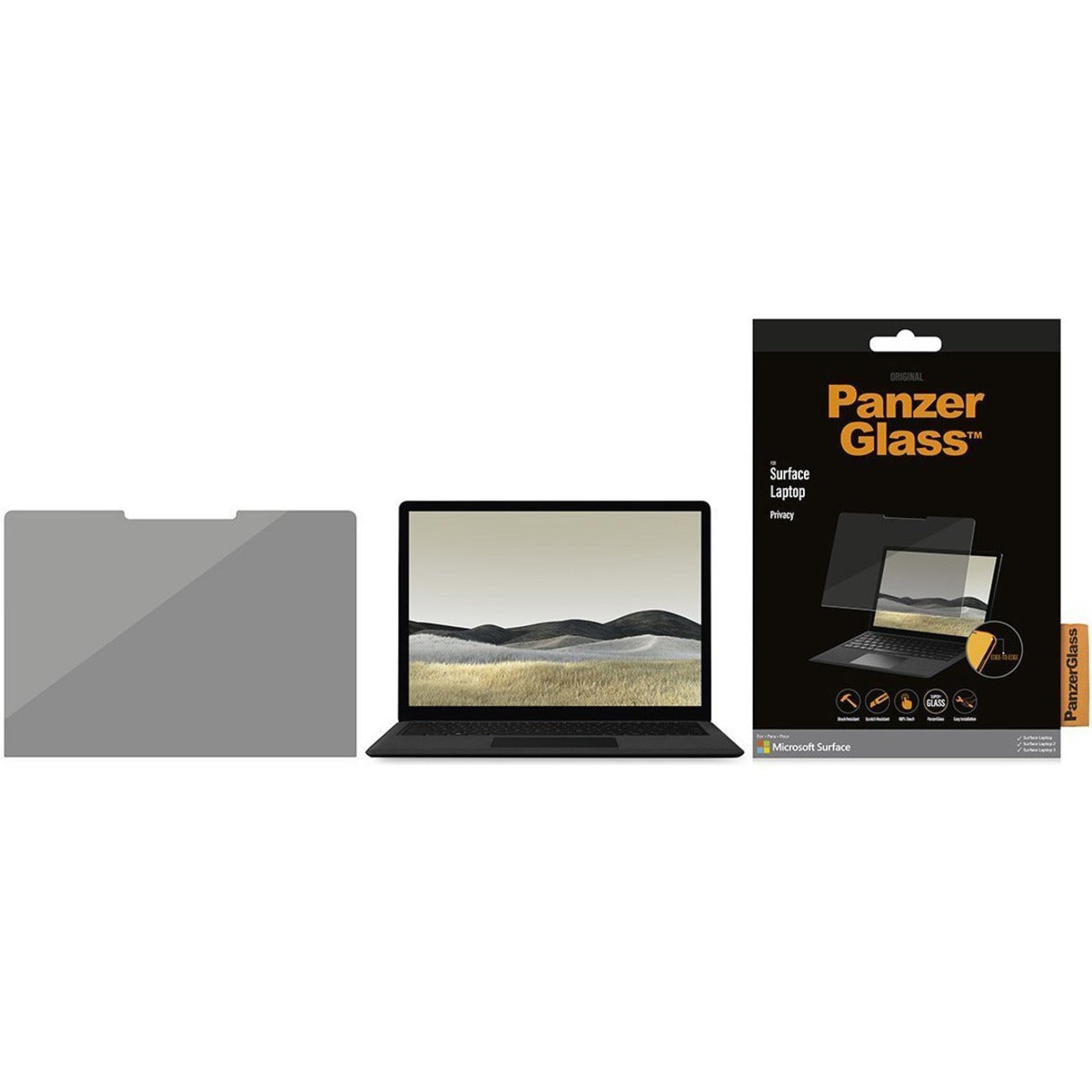 PanzerGlass P6253 Privacy Screen Filter, Blue Light Reduction, Anti-reflective, Oleophobic Coating