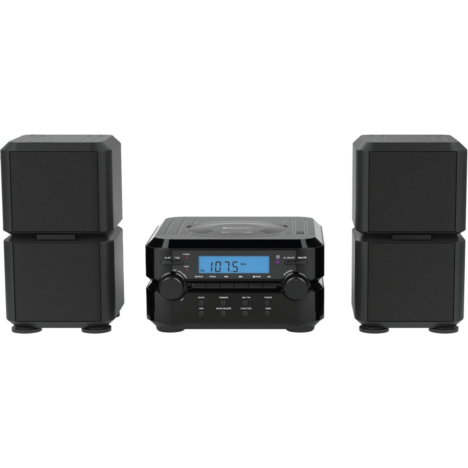 Naxa NS-441 Digital CD Micro System, 4.40W RMS, LCD Display, Remote Control