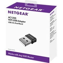 Netgear A6150-100PAS AC1200 WIFI USB Adapter, 1.17 Gbit/s Wireless Transmission Speed
