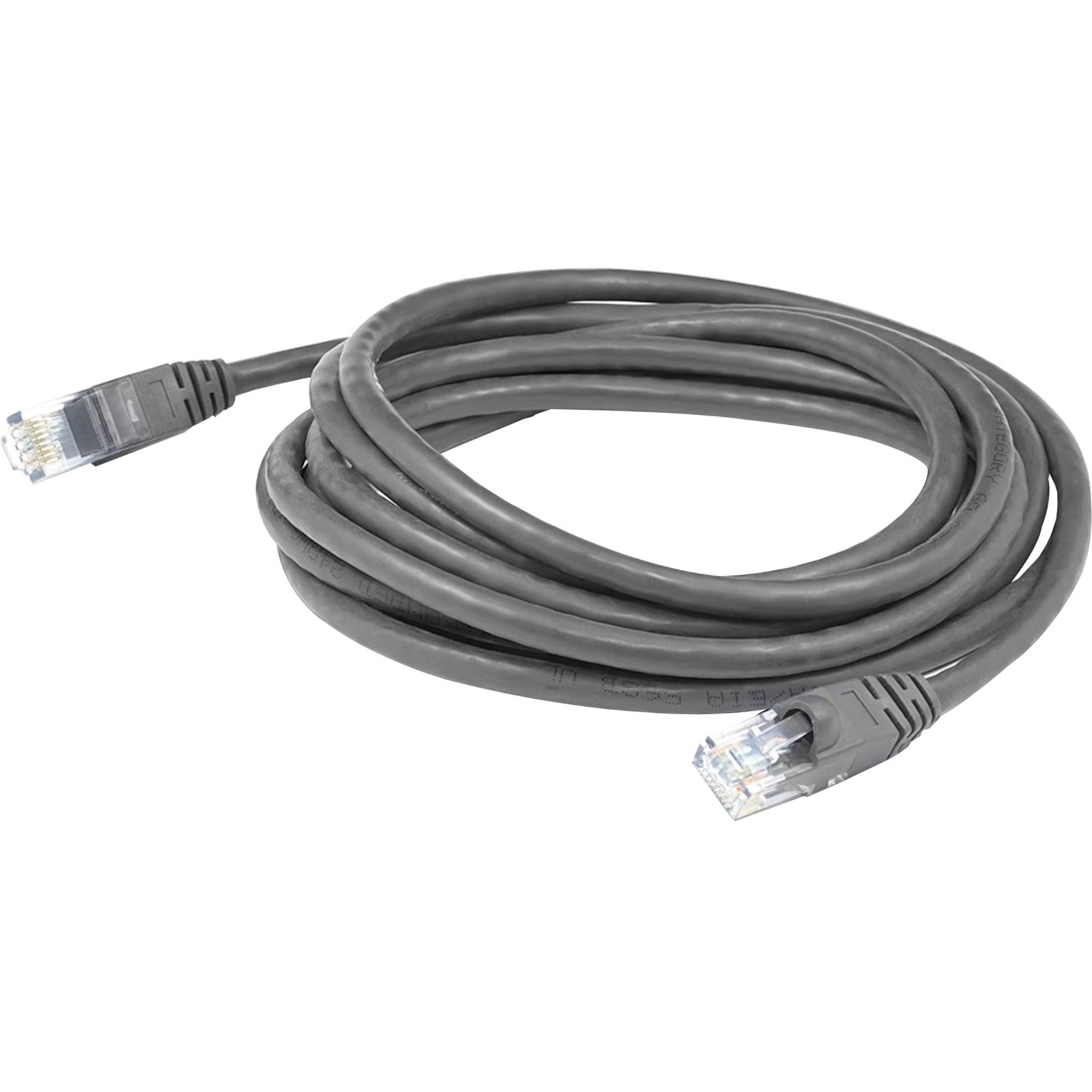 AddOn ADD-2FCAT6-GY 2ft RJ-45 (Male) to RJ-45 (Male) Straight Gray Cat6 UTP PVC Copper Patch Cable, Network Cable