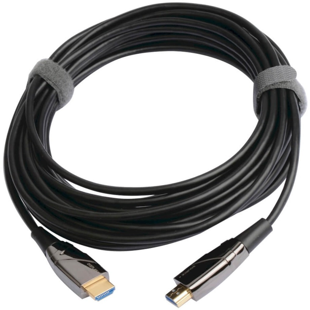 Tripp Lite P568-15M-FBR Fiber Optic Audio/Video Cable, 50 ft, 18 Gbit/s, 3840 x 2160, Black